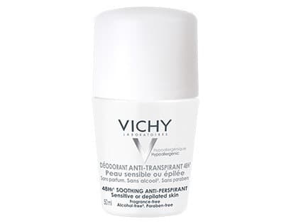 VICHY DESODORIZANTE ANTITRANSPIRANTE 48HORAS ROLL-ON PELE SENSÍVEL 50ML | WOWFARMA