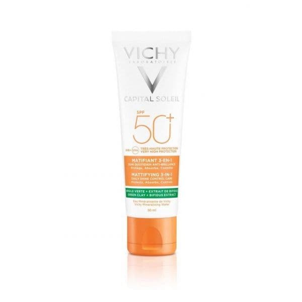 Protetor Solar Vichy Capital Soleil Creme Matificante 3 em 1 SPF50+ 50ml