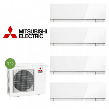 Sistema de Ar Condicionado Multi-Split Mitsubishi Electric 4x1 – MXZ-4F72VF com 3x MSZ-EF25VGKW + 1x MSZ-EF35VGKW