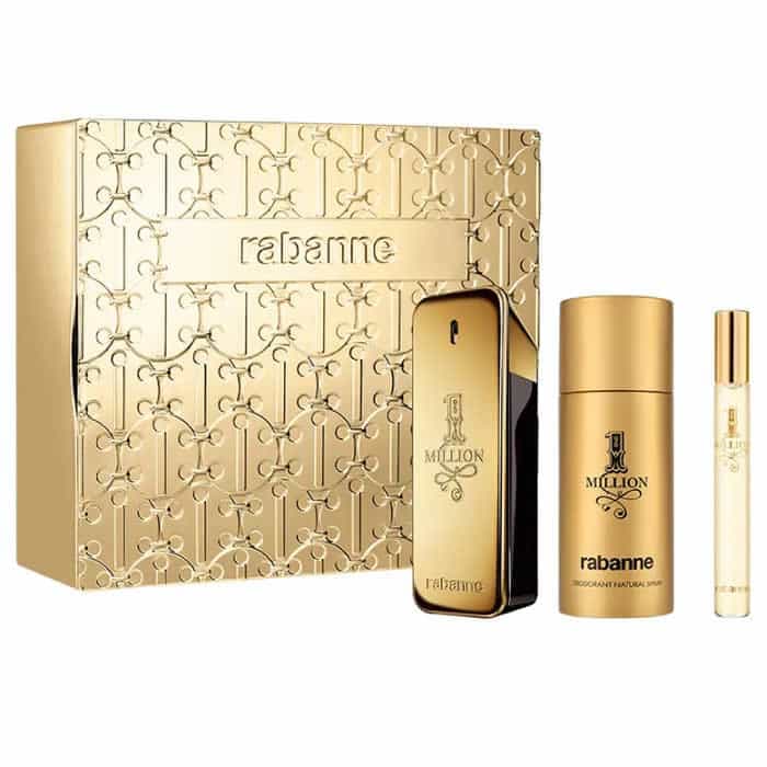 Paco Rabanne 1 Million Eau De Toilette Spray 100ml Set 3 Produtos