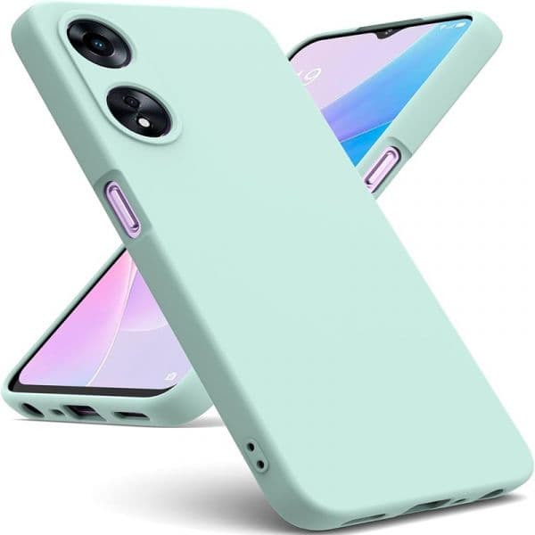 Capa Silicone Líquido 3D Oppo A58/ A78 5G Verde Água