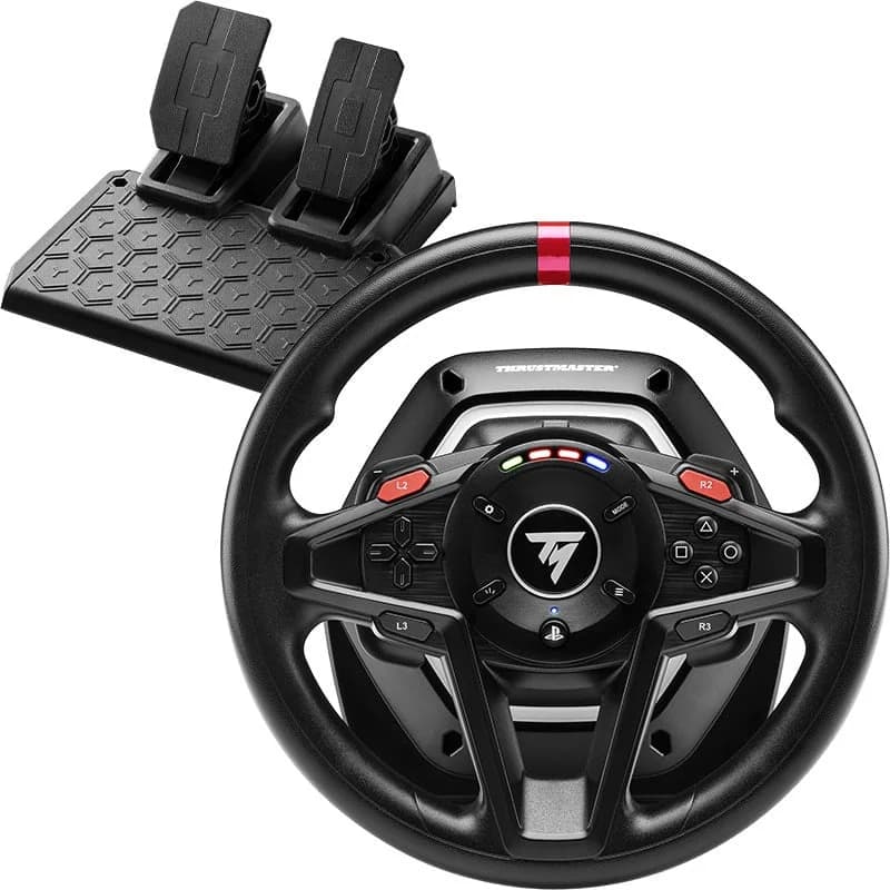 Thrustmaster T128 Volante + Pedais PS5 Preto