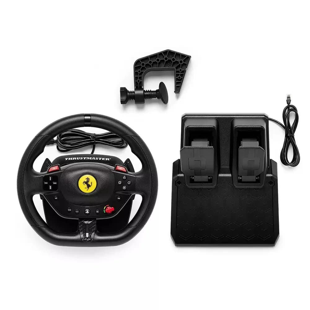 Thrustmaster Volante + Pedais T98-P Ferrari 296GTB (PS5/PS4/PC)
