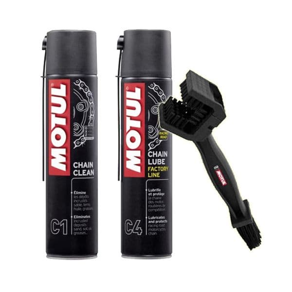 MOTUL Pack Limpeza Corrente C1+C4+Escova