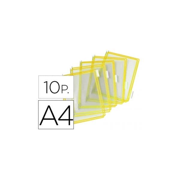 Tarifold 10 un. Bolsas DIN A4 p/ Porta-catálogos c/ Pivots Amarelo - 76167