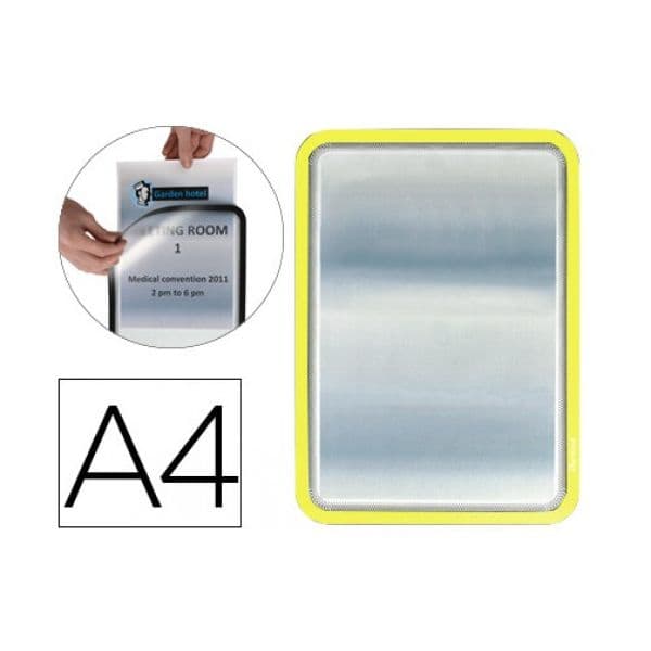 Tarifold Moldura Porta Anúncios Magnética Amarelo - L76180