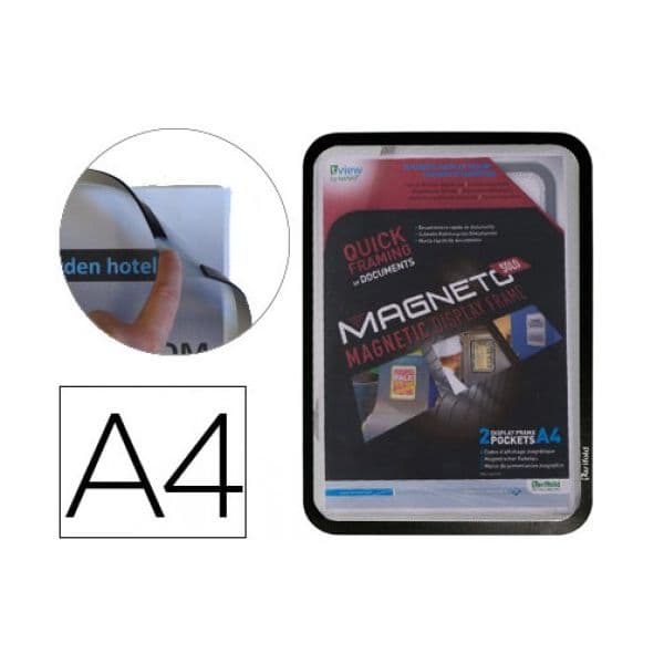 Tarifold Moldura Porta Anúncios Magnética DIN A4 Preto - L76191
