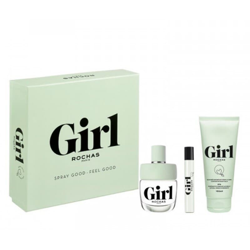 Rochas Girl Eau de Toilette 100ml + Creme Corporal 100ml + Eau de Toilette 7.5ml Coffret