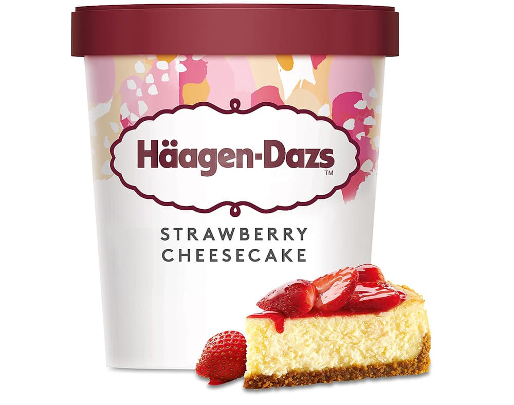 GELADO HÄAGEN-DAZS STRAWBERRY CHEESECAKE 460ML