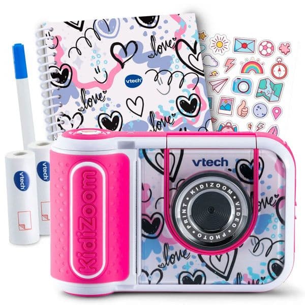 Vtech KidiZoom Print Cam Câmara Digital Instantânea com Conjunto Livros Recortes Pink