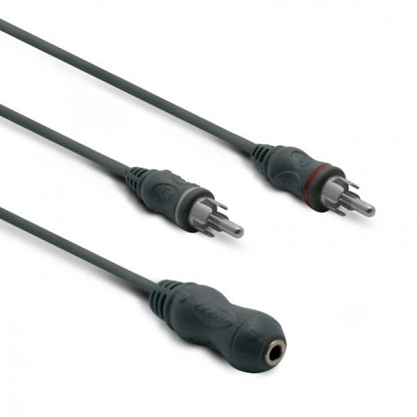 METRONIC Adaptador Áudio Jack Estéreo 3.5mm Macho/2 RCA Macho 0.1m 360055