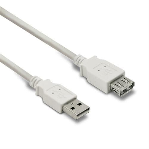 METRONIC CABO PROLONGADOR USB A MACHO A FÊMEA 2.0 3MTS BRANCO