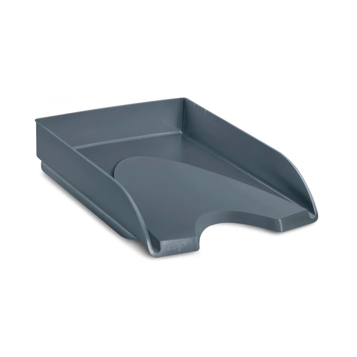 Bandeja de secretaria cep mineral plastico cor cinza 350x260x65 mm