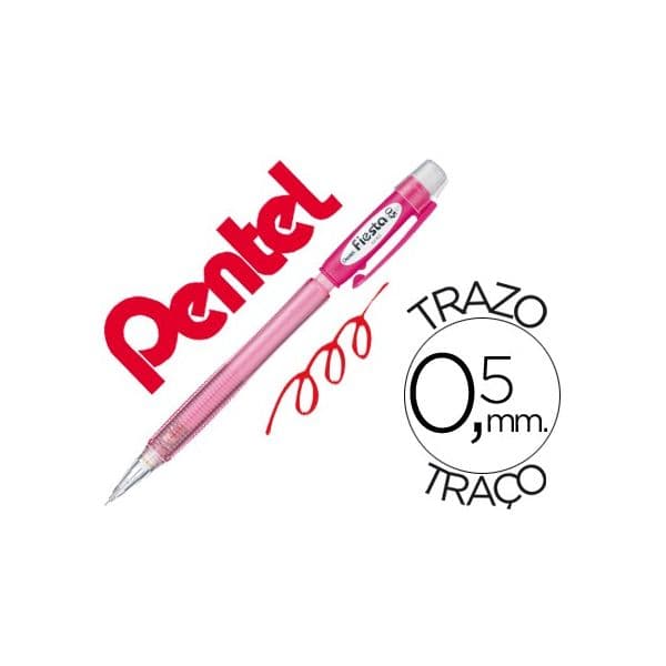 Pentel Lapiseira Ax105 Fiesta 0.5mm Vermelho 12 Un.