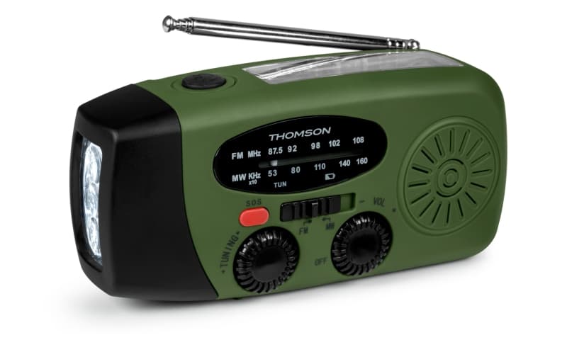 Rádio Thomson RT260 - Lanterna de emergência - Função Powerbank - Verde
