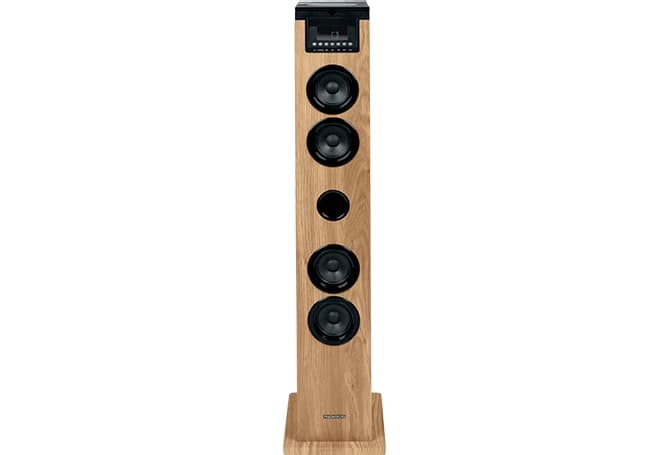 Thomson DS122CD Torre de Som 60W BT CD USB SD Rádio AUX Madeira/Preto