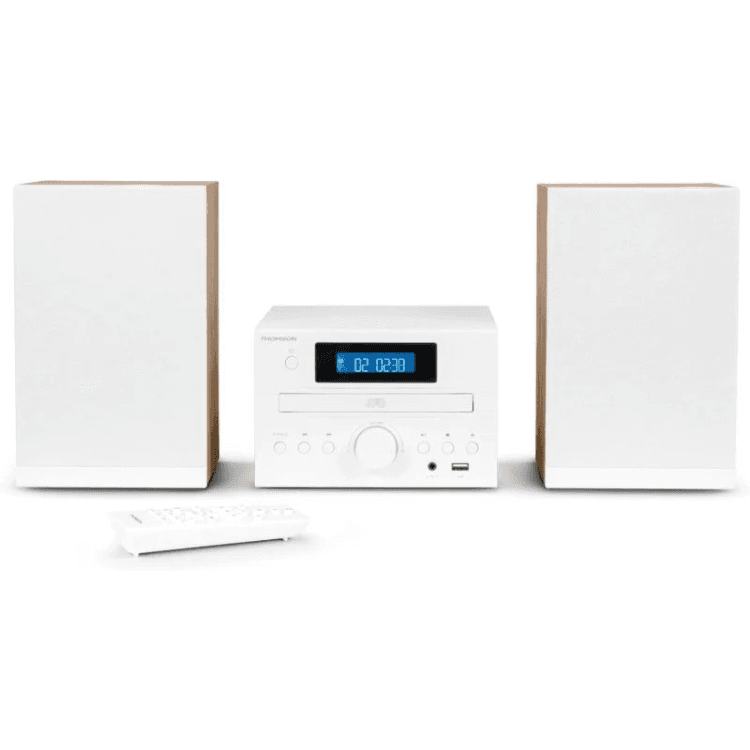 THOMSON Mini Aparelhagem MIC121BT Bluetooth 50W com Rádio CD/MP3/USB Branco