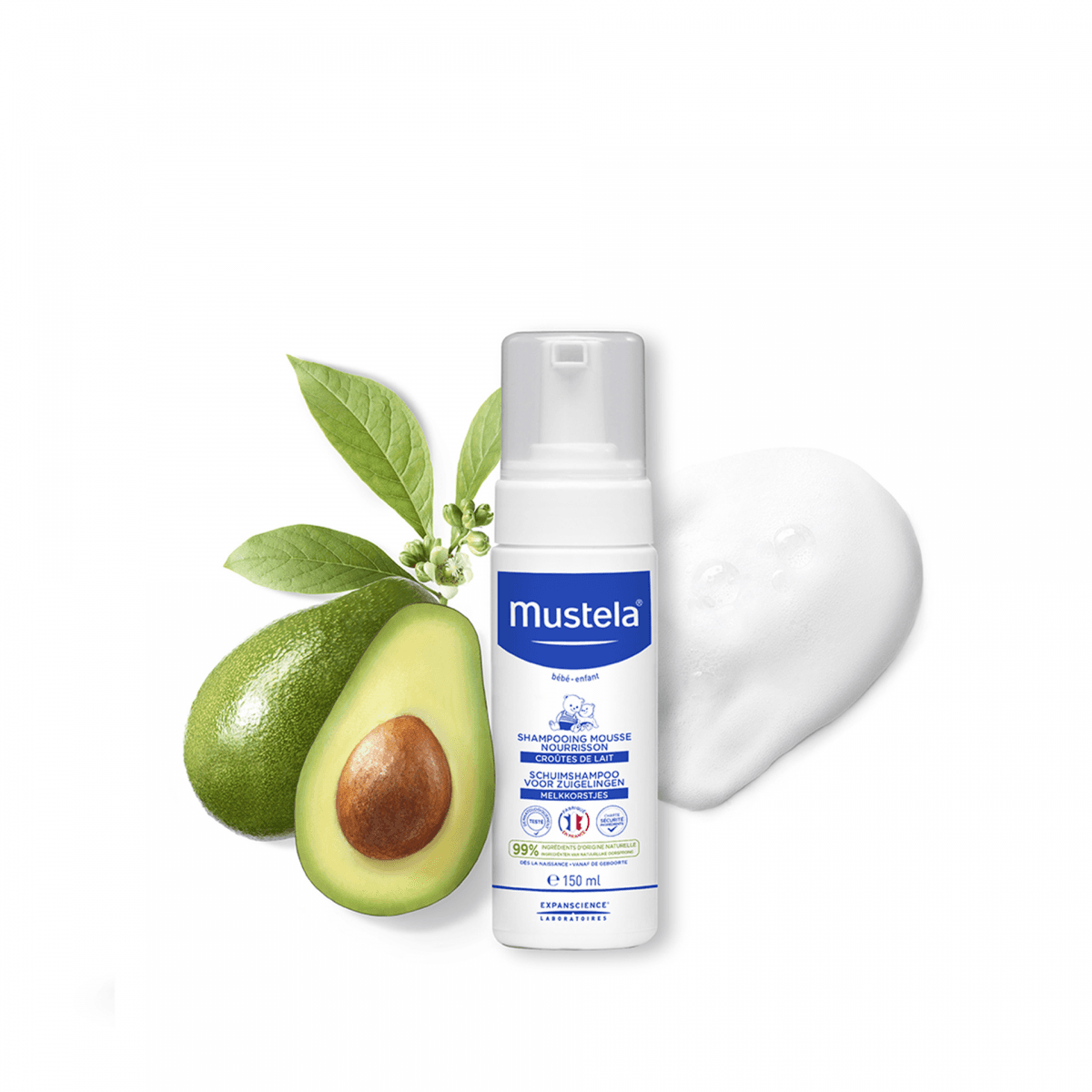 Mustela Espuma Shampoo Bebé Recém Nascido 150ml