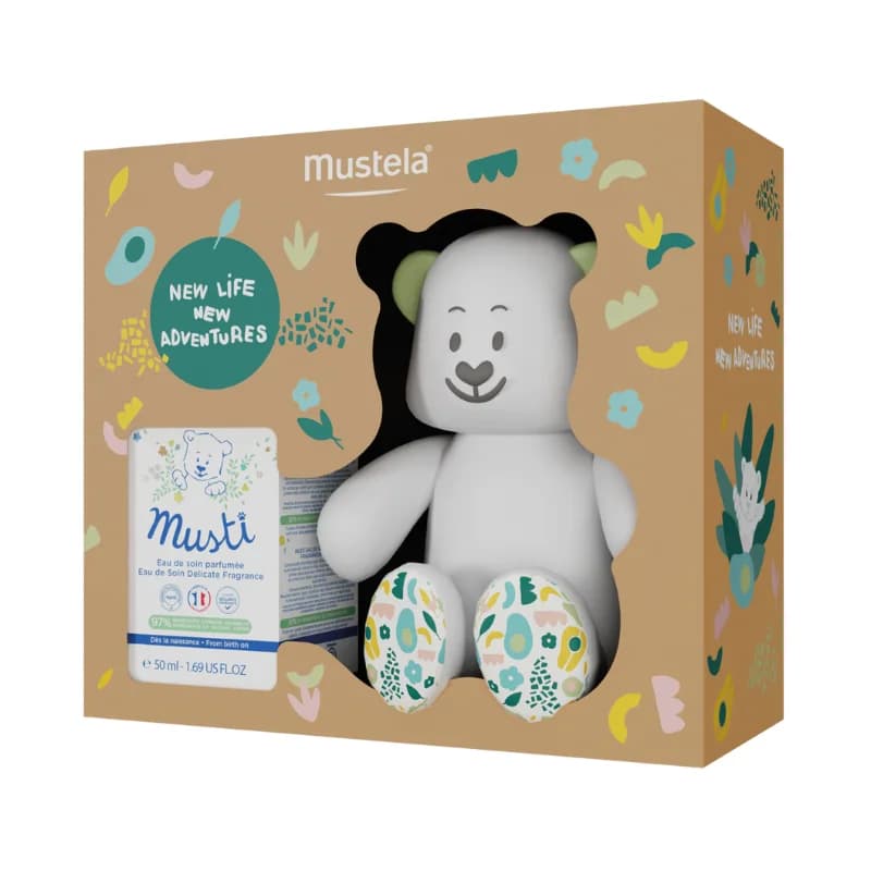 Mustela Bebé Musti Coffret | Eau de Soin 50ml + Peluche para Bebé