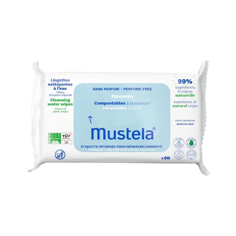 Mustela Bebé Toalhetes de Limpeza Sem Perfume 60 Unidades