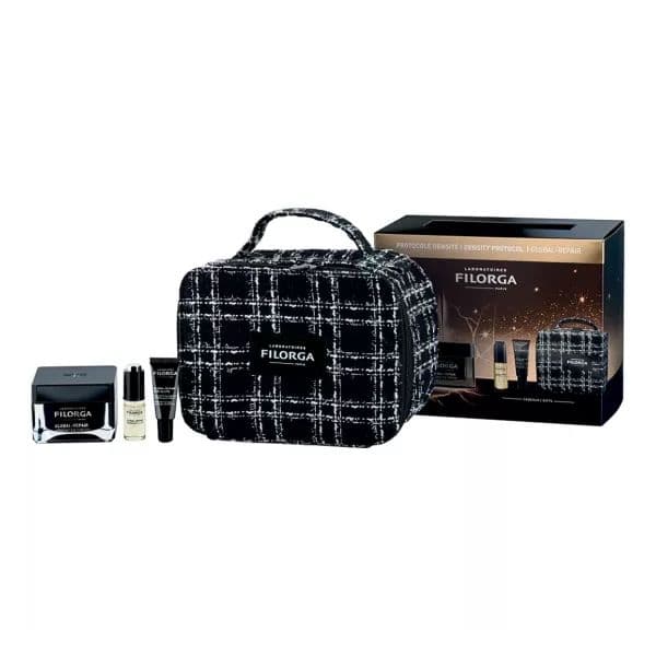 Filorga Protocolo Densidade Anti-Idade Global Creme 50ml + Elixir 5ml + Eyes & Lips Creme 4ml + Necessaire Xmas 2025 Coffret