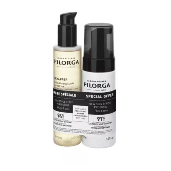 Filorga Pack Skin-Prep Óleo Desmaquilhante 150ml + Skin-Prep Mousse de Limpeza 150ml Coffret