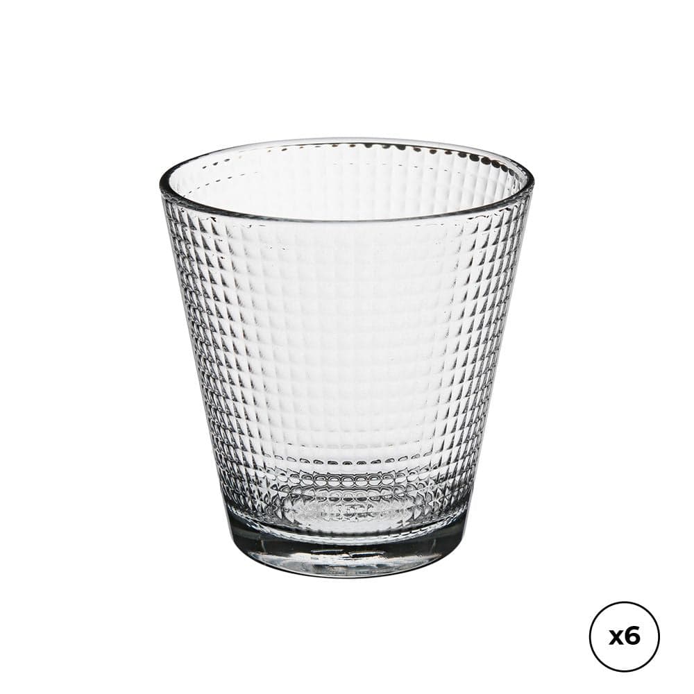 SET 6 COPOS DE AGUA DE VIDRO MODELO BENIT 25CL