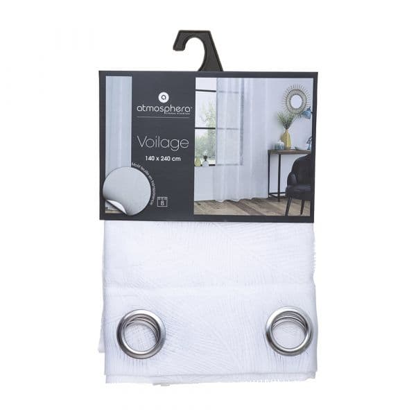 Atmosphera Cortina Modelo Tropical Branco 140x240cm