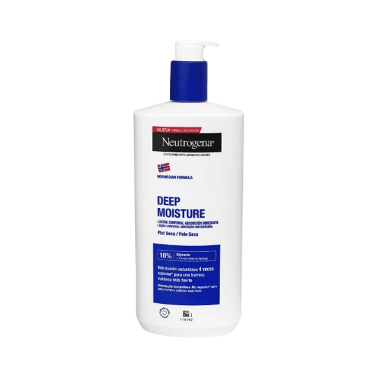 Neutrogena Deep Moisture Loção Corporal Hidratação Profunda Pele Seca 750ml