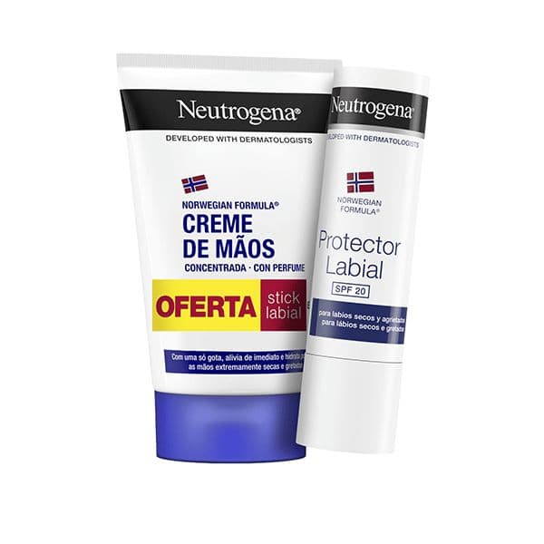 Neutrogena Visibly Renew Creme de Mãos Elasticidade Intensa SPF20 75ml + Stick Labial 4,8g