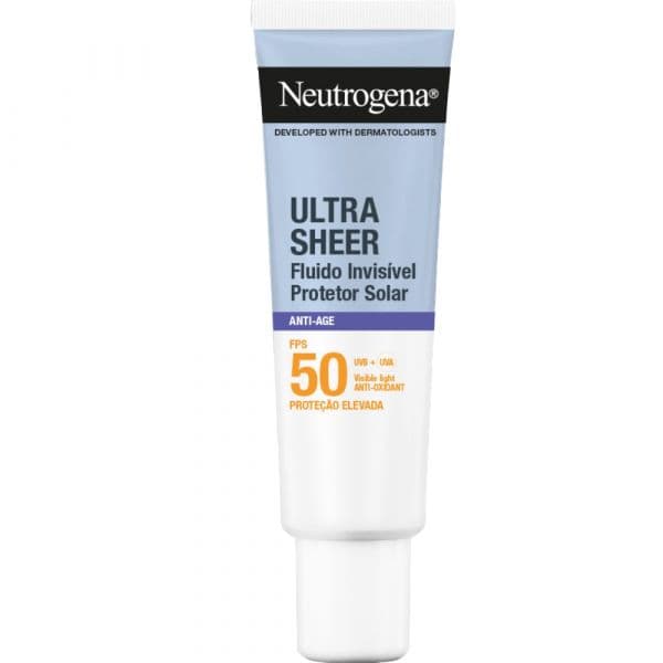 Protetor Solar Neutrogena Ultra Sheer Fluido Invisível Antienvelhecimento FPS50+ 50ml