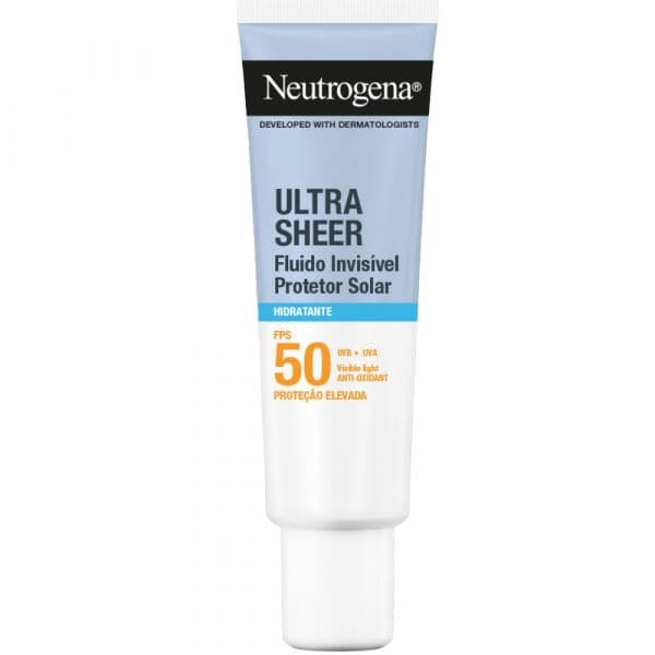 Protetor Solar Neutrogena Ultra Sheer Fluido Invisível Hidratante SPF50+ 50ml