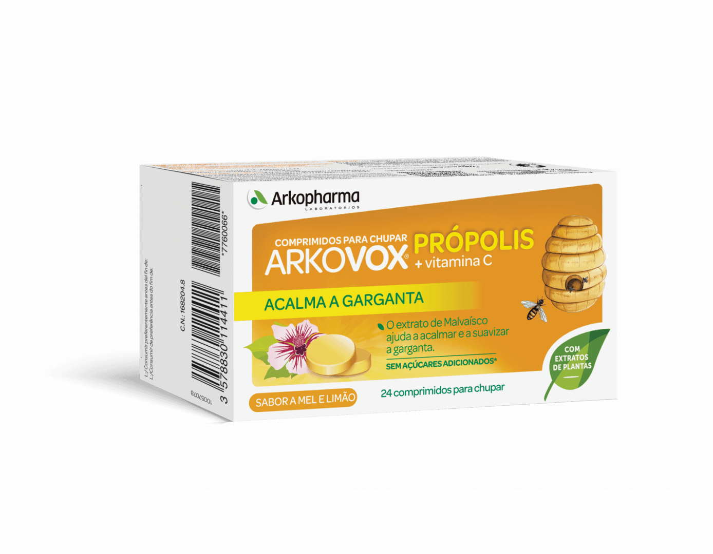 Arkovox Propólis+ Vitamina Mel e Limão 24 Comprimidos
