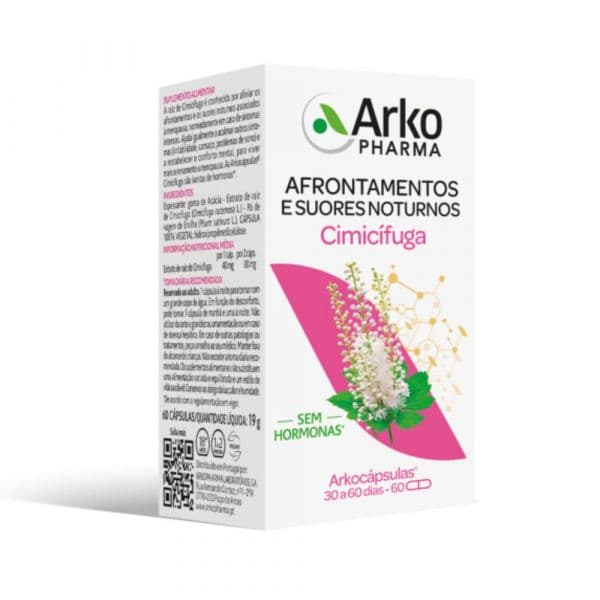 Arkopharma Arkocápsulas Cimicífuga Afrontamentos e Suores 60 Cápsulas