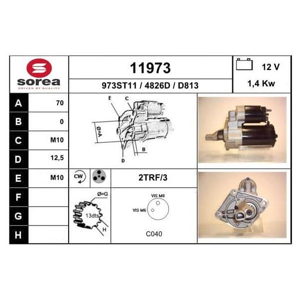 Eai Motores de Arranque / Voyager 2.0i 11973