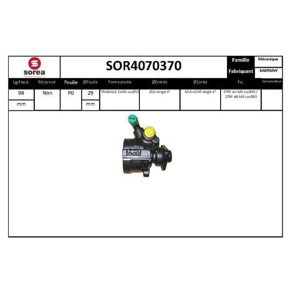 Eai Bomba de Direcção Assistida / Alfa Fiat - - SOR4070370