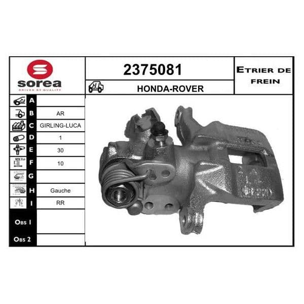 Eai Pinça de Freio Honda / Ar - 2375081