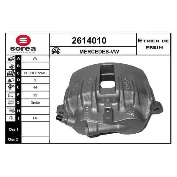 Eai Pinça de Freio Mercedes Benz / Av - 2614010