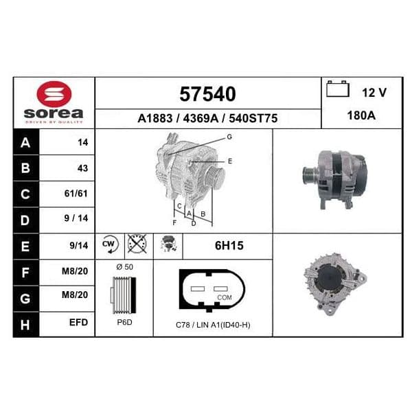 EAI Alternador - 57540