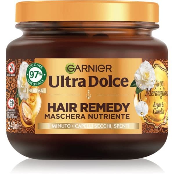 Garnier Ultra Doux Argan Oil And Camelia Máscara Nutritiva para Cabelos Secos 340 ml