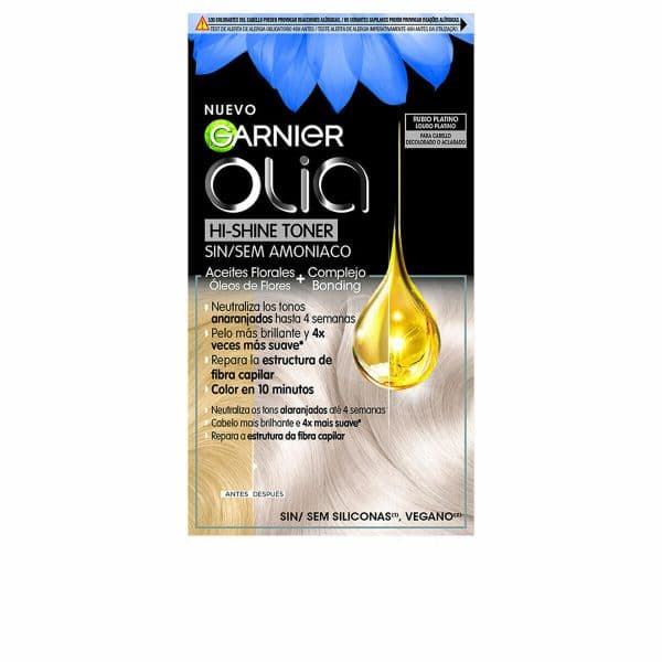 Garnier Olia Hi-Shine Toner Coloración Semipermanente Louro Platinado 10.01 3 Peças