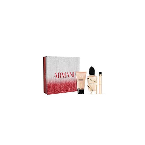 Armani Sì Eau de Parfum 100ml + Loção Corporal 50ml + Eau de Parfum 10ml Coffret