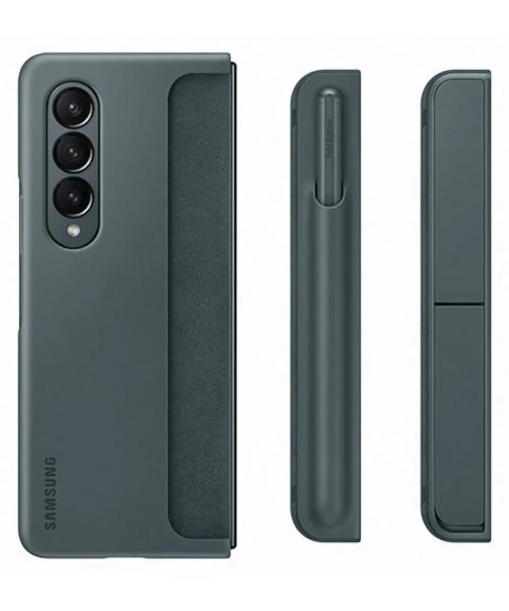 Capa para Samsung Flip + Pen para Samsung Galaxy Z Fold 4 Gray Green