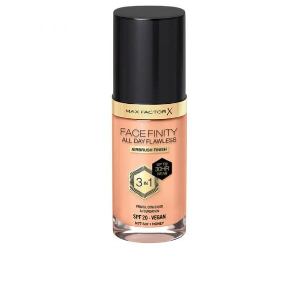 Max Factor Facefinity All Day Flawless Base Duradoura SPF 20 Tom 77 Soft Honey 30ml