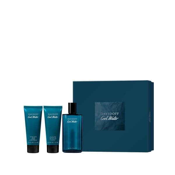 Davidoff Cool Water Eau de Toilette + Bálsamo After-Shave + Gel de Duche Coffret