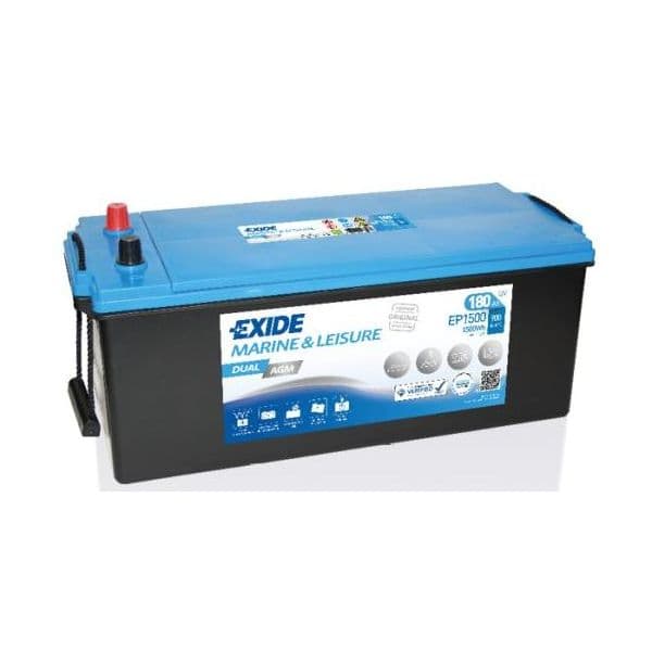 Exide Bateria Dual Agm 180ah. Ep1500