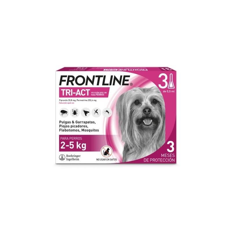 Frontline Tri-Act Cão 2-5Kg 3 Pipetas