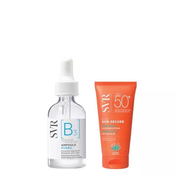 SVR Hydra B3 Sérum 30ml + Sun Secure Blur sem Perfume SPF50+ 15ml Coffret