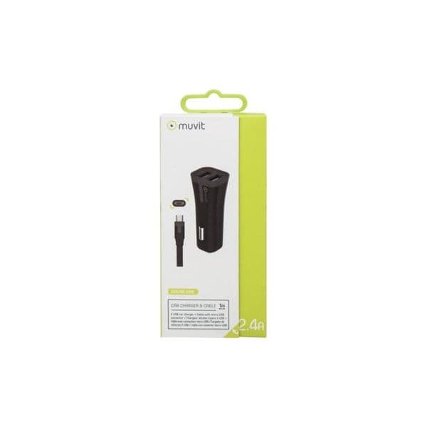 Muvit Carregador de Isqueiro MUPAK0284 (2 USB Preto)