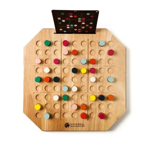 Jogo Sudokolor Números e Cores em Madeira